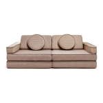 Bequemes Kindersofa aus Cordstoff – Farbe Chocolate für warme Atmosphäre